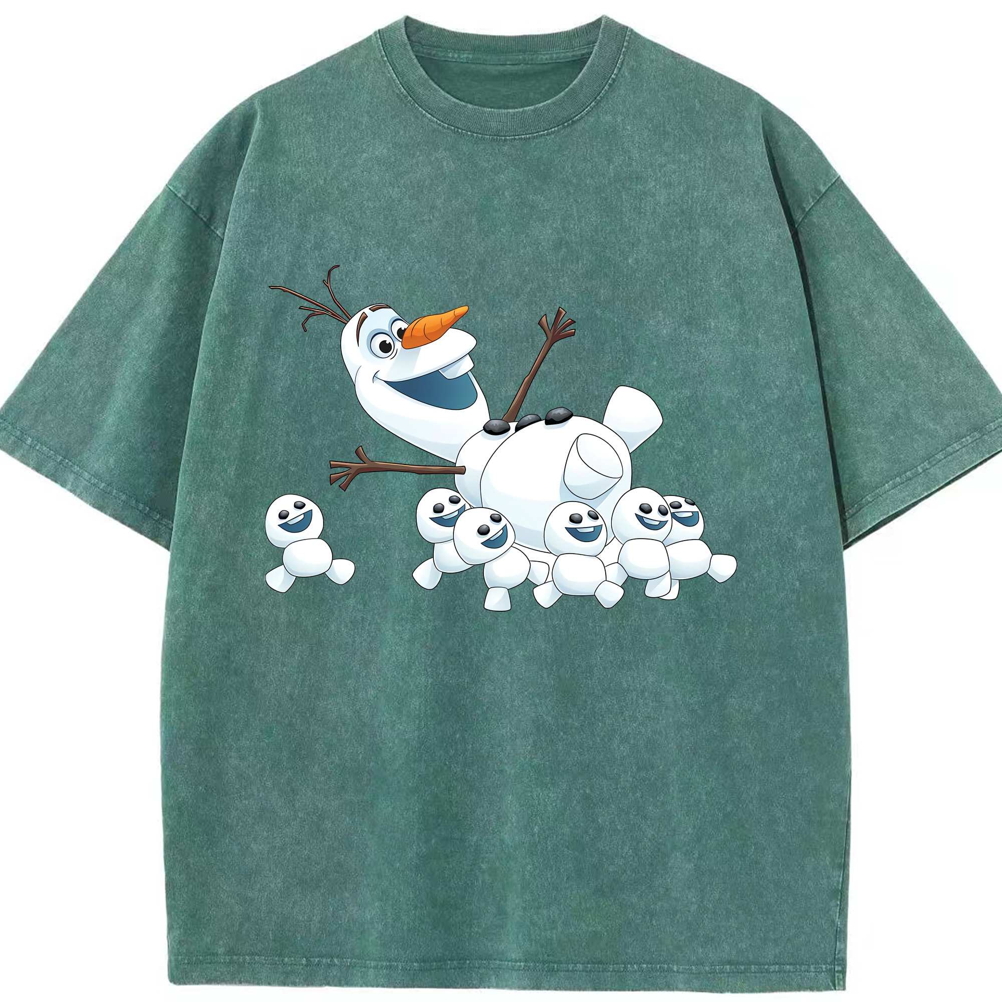（画像用） アナと雪の女王 アンナ エルサ Frozen Anna Elsa 綿100% ヴィンテージ風 半袖Tシャツ（フロントプリント）